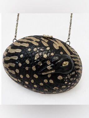 Vintage 1970s Mixed Metal Bird Minaudière Evening Bag